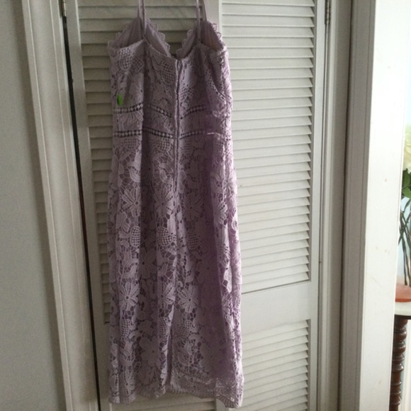 Lavender Lace Spaghettini Strap Sheath Dress 12/14 - Picture 3 of 3